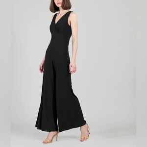 Clara Sun Woo Signature Black Knit Jumpsuit,Medium,Minimalist, Dress Up or Down